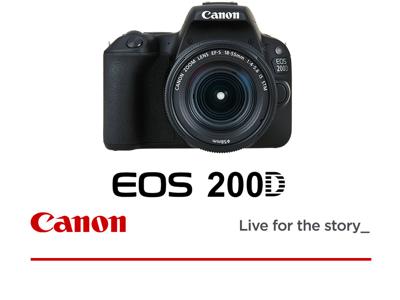 DISPONIBILE CANON EOS 200D+18-55/4-5.6 IS STM